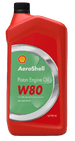 AeroShell Oil W80 SAE Grade 40 Ashless Aircraft Oil - 6/1 Quart Can Case