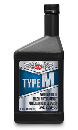 Phillips 66 Type M Aviation Oil 20W50 (MIL-L-6082 obsolete), 12/1