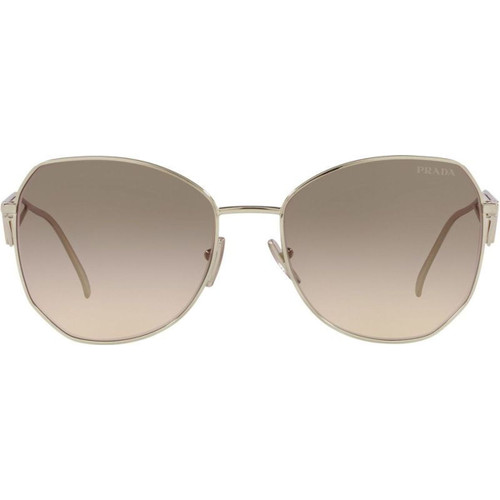 Prada PR57YS Pale Gold Light Brown Grey Gradient Front Prada PR57YS Pale Gold Light Brown Grey Gradient Front