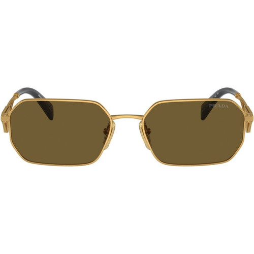 Prada PRA51S Matte Gold Dark Brown Front Prada PRA51S Matte Gold Dark Brown Front
