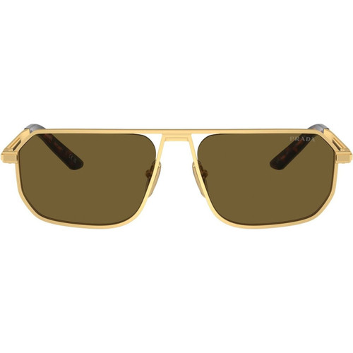 Prada PRA53S Matte Gold Dark Brown Front Prada PRA53S Matte Gold Dark Brown Front