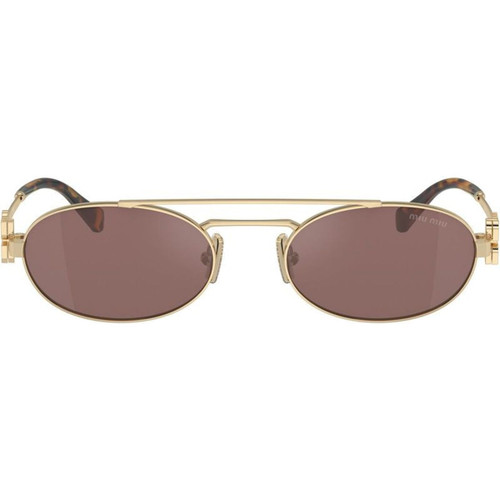 Miu Miu MU54ZS Pale Gold Brown Mirror Front Miu Miu MU54ZS Pale Gold Brown Mirror Front