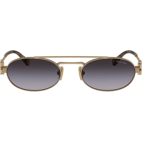 Miu Miu MU54ZS Antique Gold Grey Gradient Front Miu Miu MU54ZS Antique Gold Grey Gradient Front