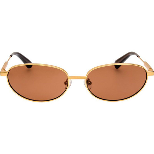 Jacquemus Alba Matte Gold Brown Front