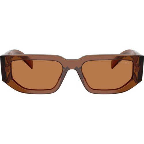 Prada PR09ZS Transparent Dark Brown Brown Front