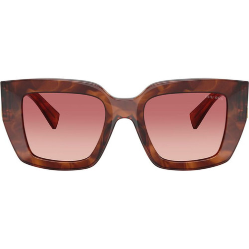 Miu Miu MUB05S Striped Tobacco Red Pink Gradient Front