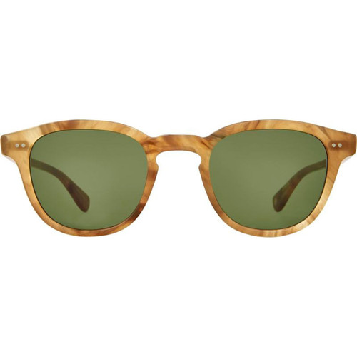 Garrett Leight Evan Agave Tortoise Semi-Flat Green Front Garrett Leight Evan Agave Tortoise Semi-Flat Green Front