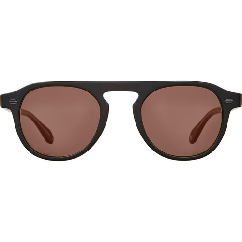 Garrett Leight Harding Black Semi-Flat Redwood Glass Front Garrett Leight Harding Black Semi-Flat Redwood Glass Front