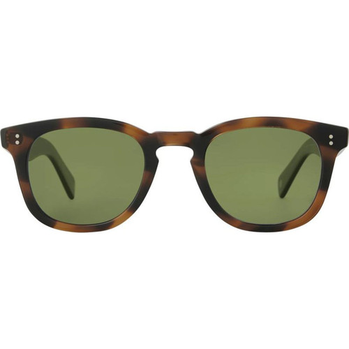 Garrett Leight Kinney II Spotted Brown Shell Green Polarised Glass Front Garrett Leight Kinney II Spotted Brown Shell Green Polarised Glass Front