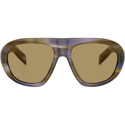 Prada PRC05S Striped Laguna Olive Front