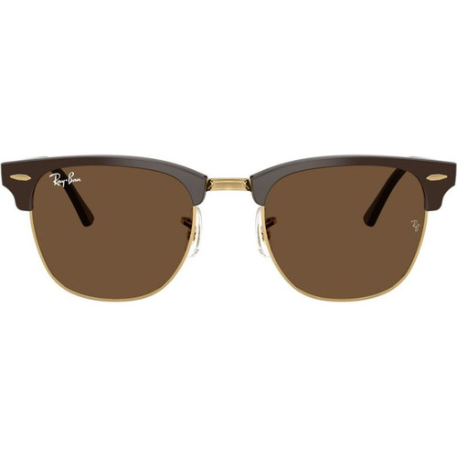 Ray-Ban Clubmaster Classic RB3016 Brown and Gold Dark Brown Front