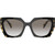 Prada PR15WS Black and Medium Tortoise Grey Gradient Front
