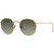 Ray-Ban Round Metal RB3447 Gold Grey Angle