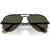 Ray-Ban Aviator Max RB3925 Black Green Glass Front Folded