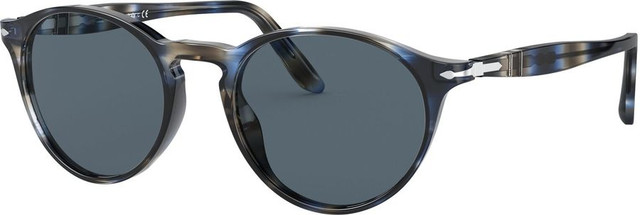 PO3092SM - Striped Blue and Grey/Blue Glass Lenses