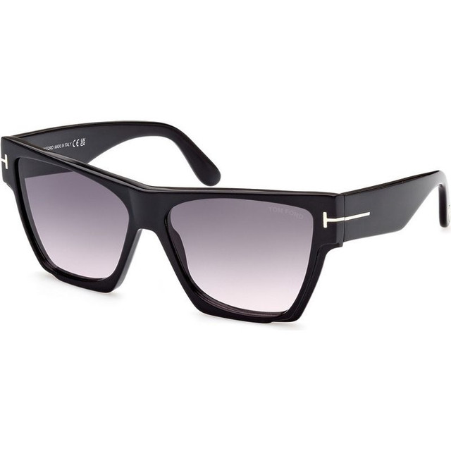 Tom Ford Dove FT0942 - Shiny Black/Smoke Gradient Lenses