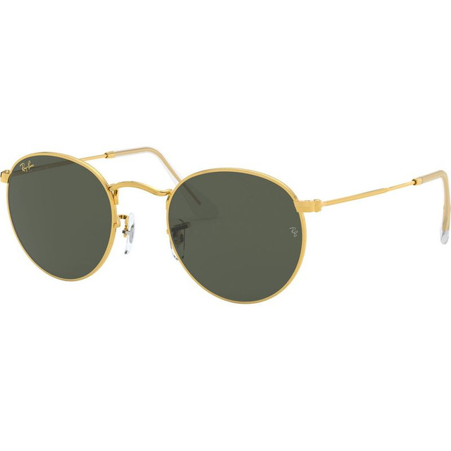 Ray-Ban Round Metal RB3447 - Legend Gold/Green Glass Lenses 50 Eye Size