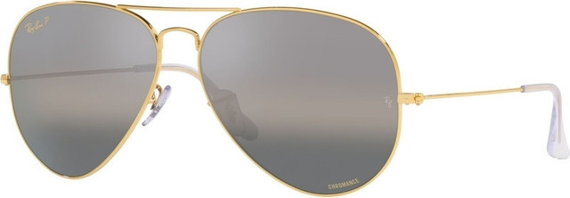 Aviator Classic RB3025 - Legend Gold/Dark Grey and Clear Gradient Polarised Glass Lenses 58 Eye Size