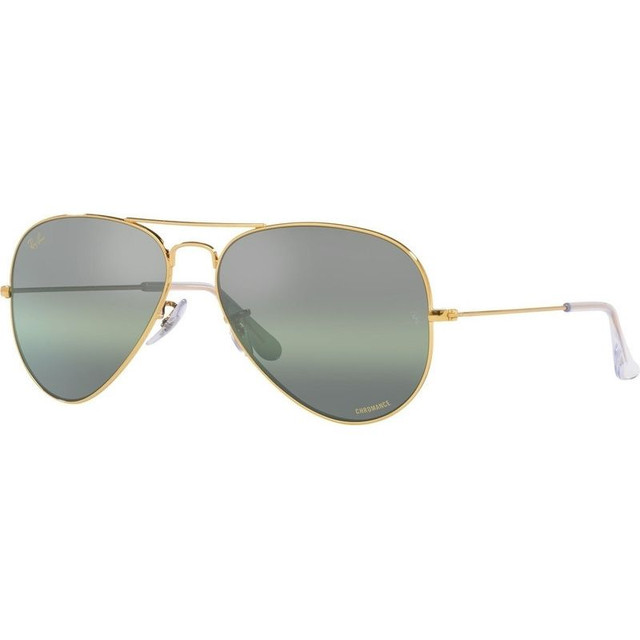 Aviator Classic RB3025 - Legend Gold/Dark Green Gradient Mirror Glass Polarised Lenses 58 Eye Size