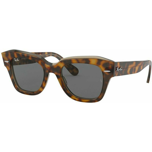 Ray-Ban State Street RB2186 - Havana and Transparent Brown/Dark Grey Glass Lenses 49 Eye Size