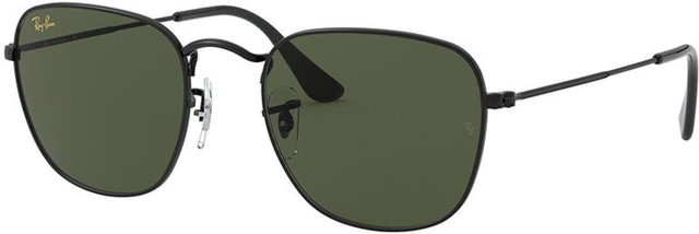 Ray-Ban Frank RB3857 - Black/Green Glass Lenses 51 Eye Size