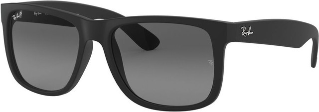 Ray-Ban Justin Classic RB4165 - Black Rubber/Grey Gradient Polarised Lenses 55 Eye Size