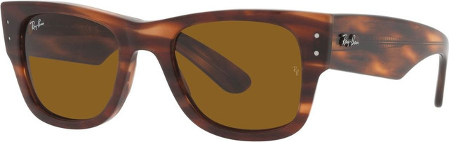 Mega Wayfarer RB0840S - Striped Havana/Brown Glass Lenses