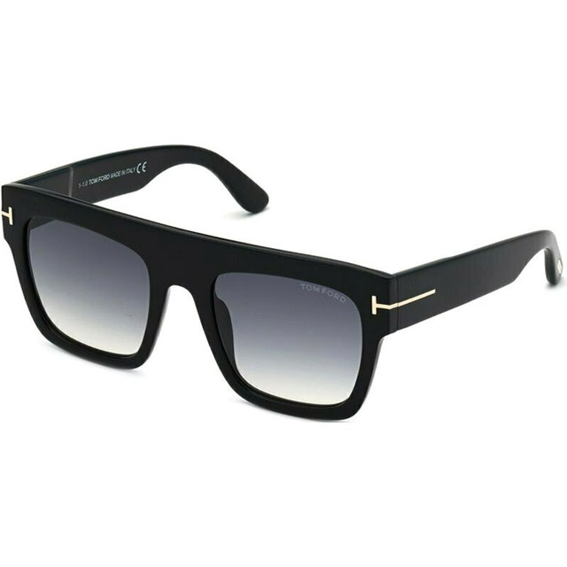 Tom Ford Renee FT0847 - Shiny Black/Grey Gradient Lenses