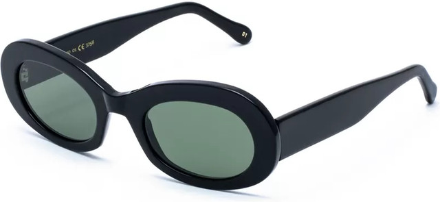 Dalia - Black/Green Glass Lenses