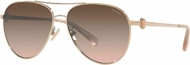 HC7128 - Shiny Rose Gold/Brown Pink Gradient Lenses