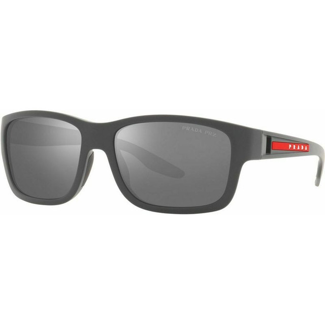 PS01WS - Grey Rubber/Dark Grey Silver Mirror Polarised Lenses