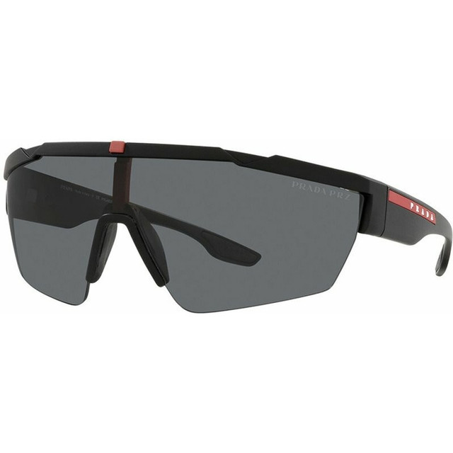 Prada Linea Rossa PS03XS - Black Rubber/Grey Polarised Lenses