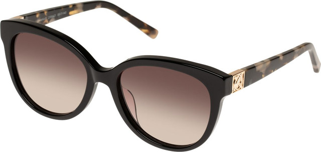 Gianna - Black and Cookie Tort/Warm Smoke Gradient Lenses