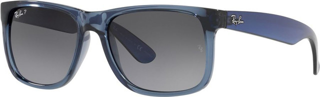 Ray-Ban Justin Classic RB4165 - Transparent Blue/Grey Gradient Polarised Lenses 51 Eye Size