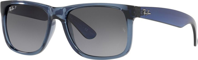 Justin Classic RB4165 - Transparent Blue/Grey Gradient Polarised Lenses 55 Eye Size