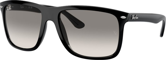 Ray-Ban Boyfriend Two RB4547 - Black/Clear Grey Gradient Glass Lenses 60 Eye Size