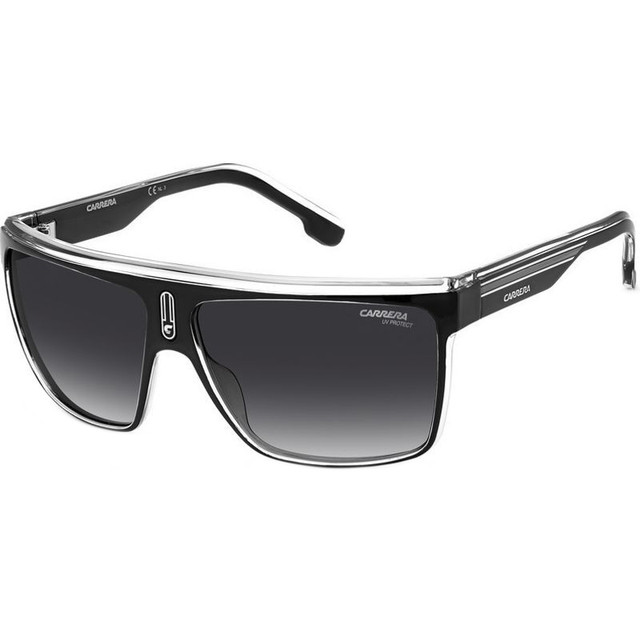 Carrera 22/N - Black White/Dark Grey Gradient Lenses