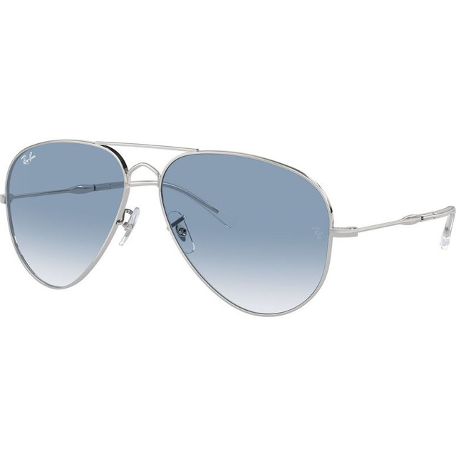 Ray-Ban Old Aviator RB3825 - Silver/Blue Clear Gradient Glass Lenses 62 Eye Size