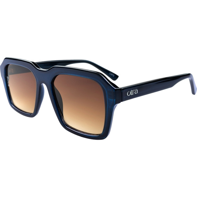 Lennox - Transparent Navy/Brown Gradient Lenses