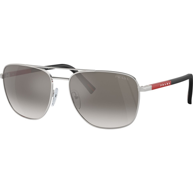 Prada Linea Rossa PS54ZS - Silver/Grey and Silver Mirror Gradient Lenses