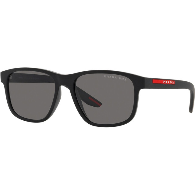 Prada Linea Rossa PS06YS - Black Rubber/Dark Grey Polarised Lenses