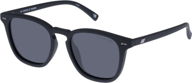 Le Specs No Biggie - Black Rubber/Smoke Polarised Lenses