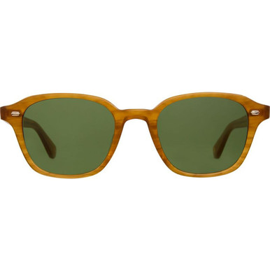 Garrett Leight Lachman - Butterscotch/Semi-Flat Pure Green Lenses