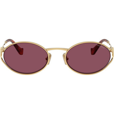 Miu Miu MU52YS - Gold/Dark Violet Lenses