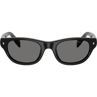 Prada PRC08S - Black/Dark Grey Polarised Lenses