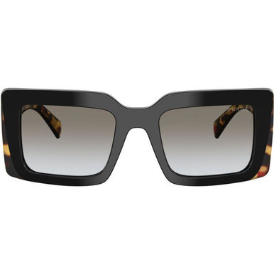 Prada PRD01S - Black and Medium Tortoise/Grey Gradient Lenses