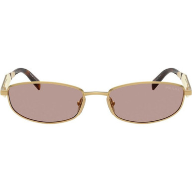 Prada PRD51S - Gold/Light Purple Brown Lenses
