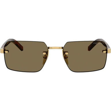 Prada PRD55S - Gold/Light Brown Lenses