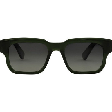 Bask Eyewear Eli - Crystal Green/Grey Gradient Polarised Lenses