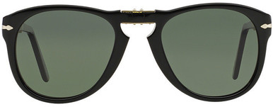 Persol PO0714, Black/Green Polarised Glass Lenses